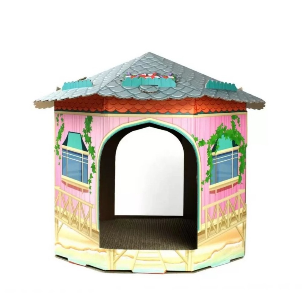 NEW American Cat Club Round Cottage
Cardboard Cat House & Scratcher w/Catnip New - Picture 2 of 3